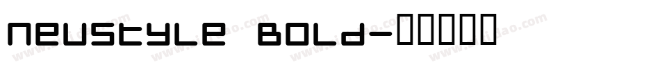 Neustyle Bold字体转换